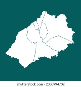 St Helena map High Detailed. white color. on green background. Abstract design vector illustration eps 10