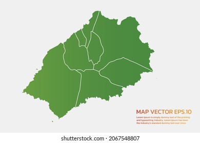St Helena map High Detailed green color. on white background. Abstract design vector illustration eps 10