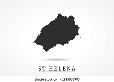 Mapa de Santa Elena sobre fondo blanco - Ilustración vectorial eps 10