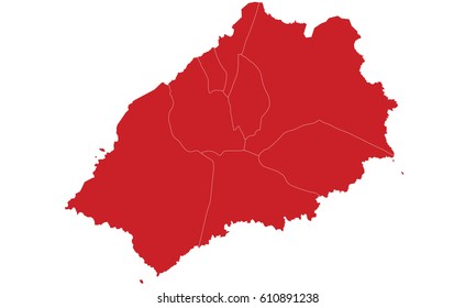 St Helena map red color