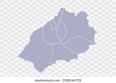 St Helena Map silver Color on White Background quality files Png