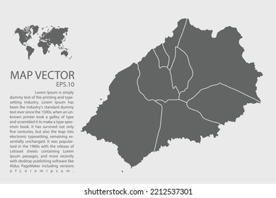 St Helena map vector, Abstract design vector illustration Eps 10. High Detailed on white background.