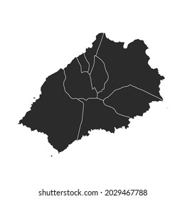 St Helena map vector, dark color.isolated on transparent background. 