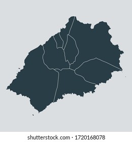 st Helena map vector, isolated on gray background