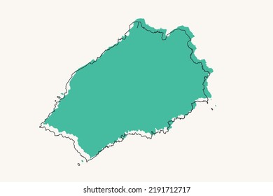 St Helena Map - World map International vector template with black and green geometric shapes and lines style isolated on white background for design, infographic - Vector illustration eps 10