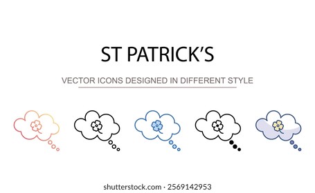 St Patrick�s icon design with white background stock illustration