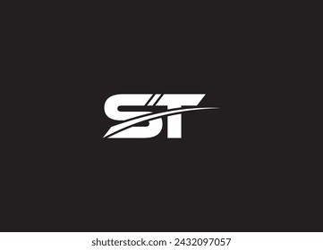 ST initial company linked letter logo