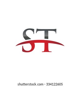 ST initial company red swoosh logo