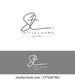 ST Initial letter handwriting and signature logo.