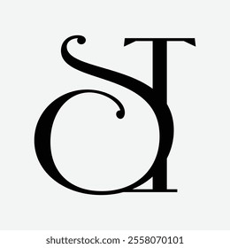 st Initial Letter Logo Symbol