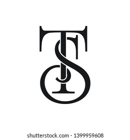 ST Initial Letter Logo Vector Element. Initial Logo Template