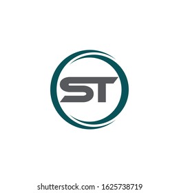 ST initial letters elegant logo, Modern Logo Design Vector