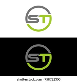 ST initial letters elegant logo, Modern Logo Design Vector