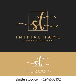 ST Initial letters, handwriting signature logo.