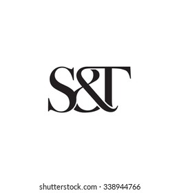 S&T Initial logo. Ampersand monogram logo