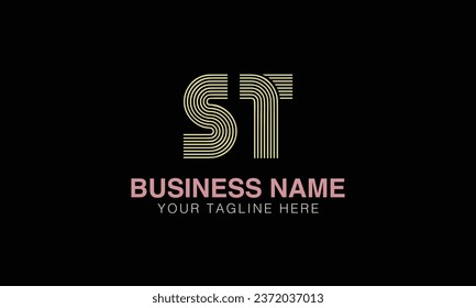 ST initial logo | initial based abstract modern minimal creative logo, vector template image. luxury logotype , real estate homie . typography . initials 