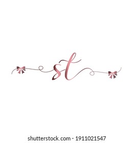 ST Initial Logo Handschrift moderne Luxusmode