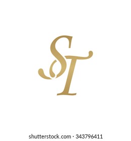 St Initial Monogram Logo Stock Vector Royalty Free