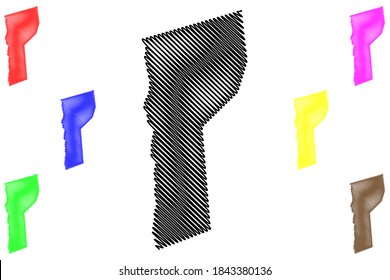 St. James (Barbados, Parishes of Barbados) map vector illustration, scribble sketch Parish of Saint James map