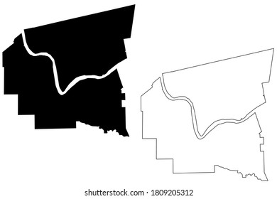 St. James County, Louisiana (U.S. county, United States of America, USA, U.S., US) map vector illustration, scribble sketch Saint James Parish map