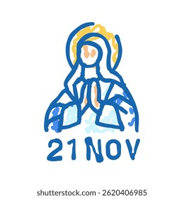 st john the baptist feast catholic holiday doodle icon sketch vector. st john the baptist feast catholic holiday sign. isolated symbol illustration