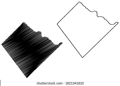 St. John (Barbados, Parishes of Barbados) map vector illustration, scribble sketch Parish of Saint John map