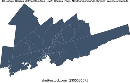St. John's Census Metropolitan Area (CMA) Census Tracts, Newfoundland and Labrador Province of Canada
