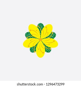 st john's wort herb icon vector logo design