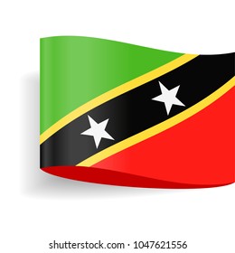 St. Kitts and Nevis Flag Vector Icon - Illustration