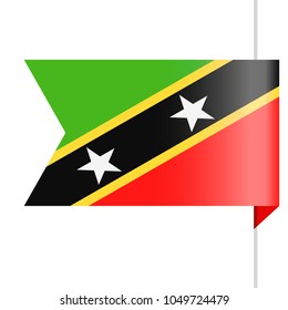 St. Kitts and Nevis Flag Vector Bookmark Icon - Illustration