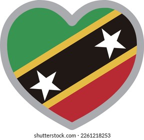 St kitts and nevis national flag icon vector Illustration material