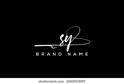 ST letter beauty handwriting vector logo. 