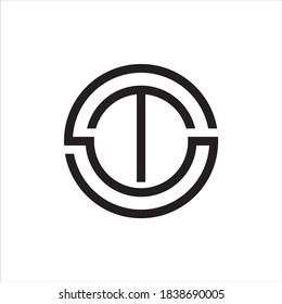 ST letter concept combination with unique circle, creative