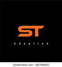 Ilustración de vectores de plantilla de diseño de logotipo inicial de la carta ST	
