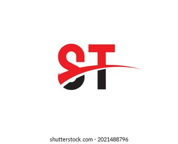 ST Letter Initial Logo Design Template