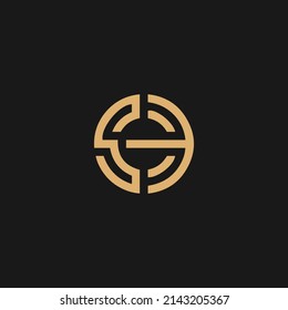 Diseño con logotipo ST Letter con tipografía moderna creativa y logotipo en monograma.
