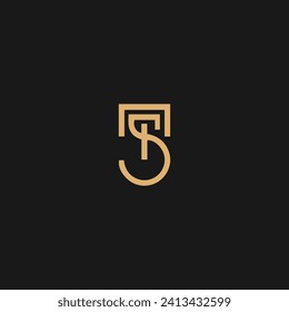ST  Letter Logo Design with a Creative  Vector,
