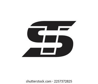 ST letter logo design element