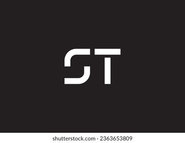 ST letter logo design and initial logo design