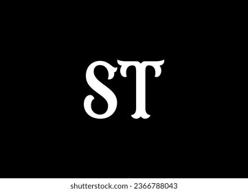 Design des ST-Buchstaben-Logos und des Monogram-Logos