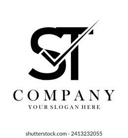 ST Letter Logo Design Template Vector. Creative initials letter ST logo concept.