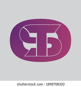 st letter logo icon with background 