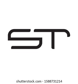 ST letter logo template vector icon design