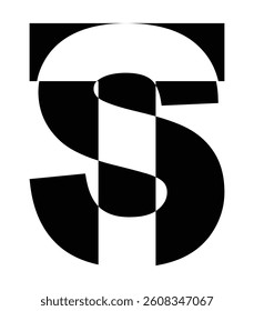 ST Letter logo vector design. 