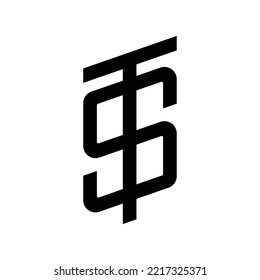 Diseño de logotipo vectorial abstracto de marca de letras ST - diseño de iconos