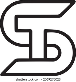 Diseño de logotipo moderno de letras ST