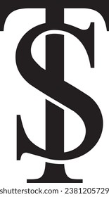 ST letter modern logo design