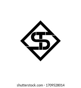 st letter original monogram logo design