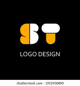 st letter for simple logo design