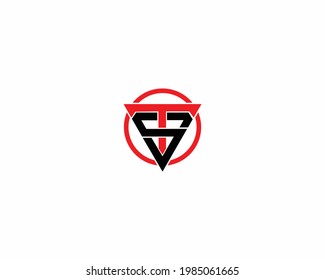 Diseño de ilustraciones de plantillas de logotipo de vectores de iconos ST y Letter TS.